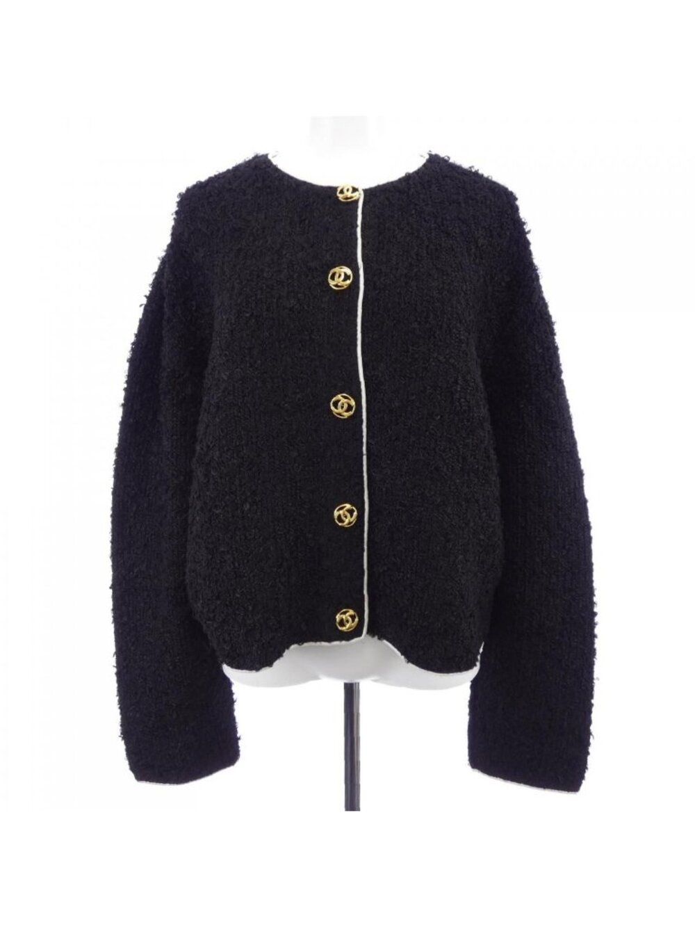 Chanel Collarless Jacket Black